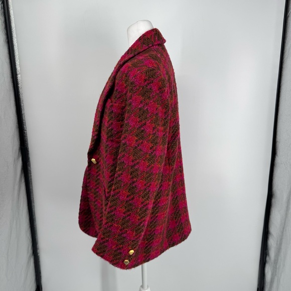 Vintage Rodier houndstooth tweed blazer with gold hardware - Picture 3 of 8